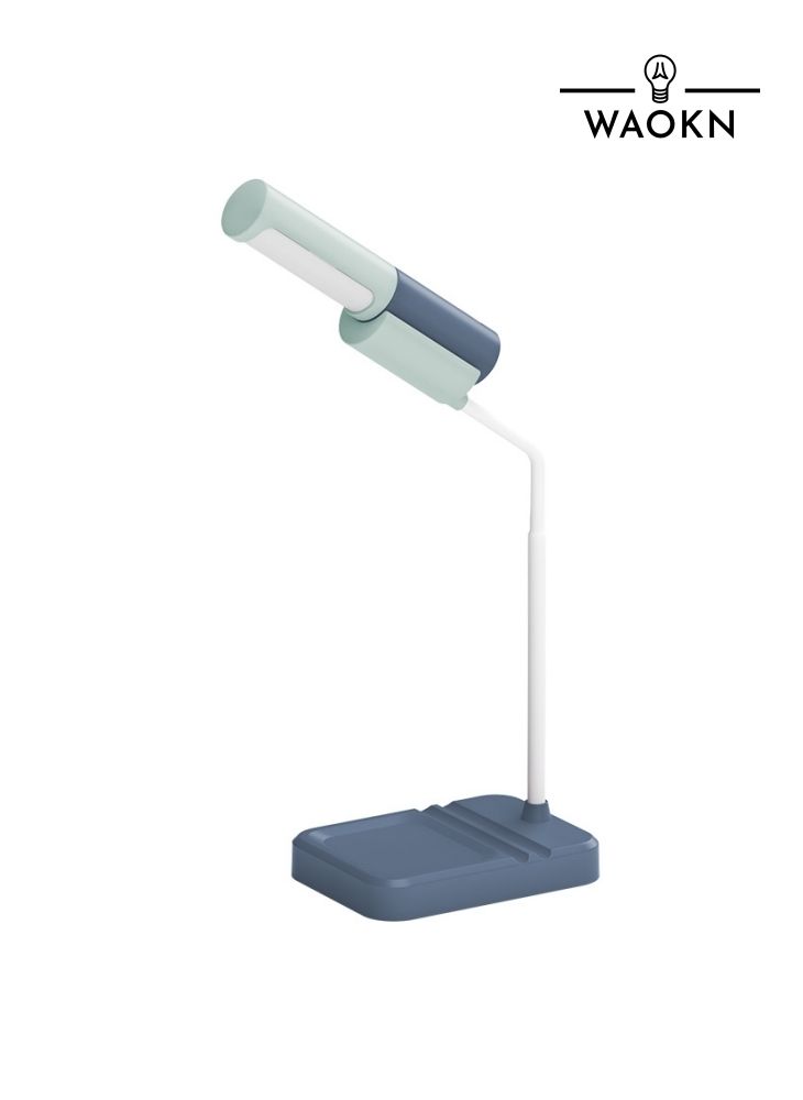 WAOKN - New Cross-Border New Product LED Simple Eye Care Desk Lamp USB Charging Stepless Dimming Student Reading Desk Lamp Blue - Image 1