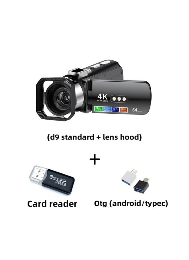 ماركة غير محددة كاميرا D9 HD WiFi رقمية رؤية ليلية ملونة بالأشعة تحت الحمراء 4K كاميرا تجميل لاسلكية Mac Retro Filter - لون الجسم: التكوين القياسي D9 + غطاء العدسة + محول قارئ البطاقات  - Image 1
