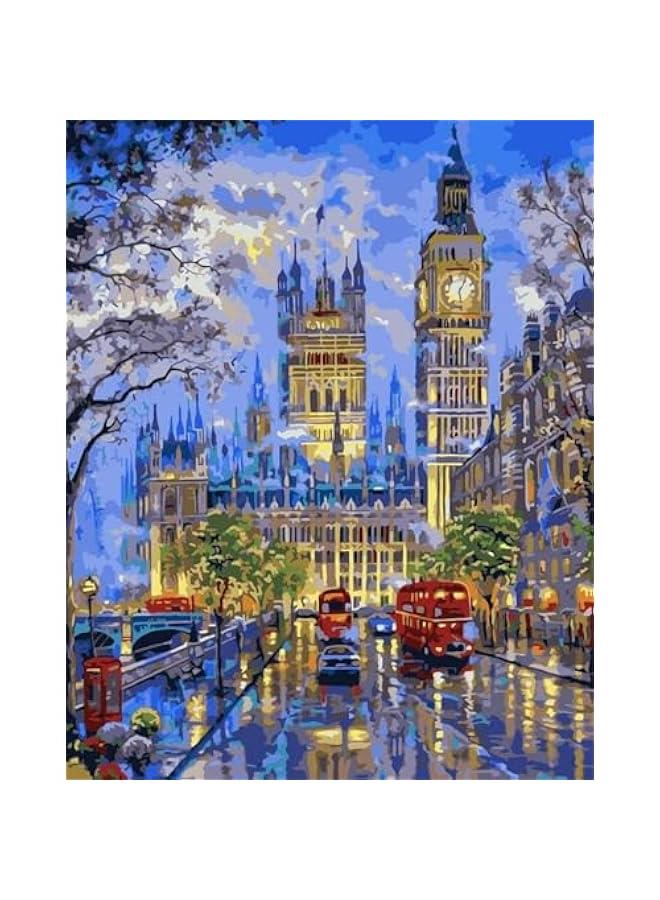 Captaintech Adults Paint by Numbers Kit -Big Ben DIY Painting by Numbers by Number Kits, London Street Paint by Numbers for Adults Beginner Kids, 16” x 20” Arts Craft for Home Wall Decor(Frameless) - Image 1