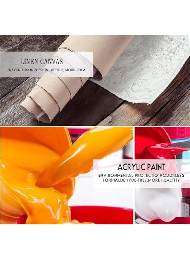 Captaintech Adults Paint by Numbers Kit -Big Ben DIY Painting by Numbers by Number Kits, London Street Paint by Numbers for Adults Beginner Kids, 16” x 20” Arts Craft for Home Wall Decor(Frameless) - Image 3