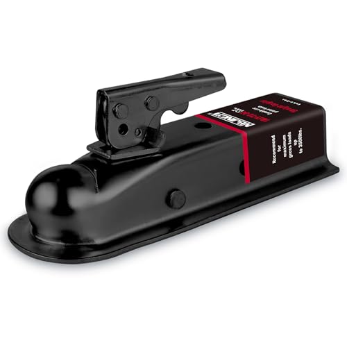 NBJINGYI Straight Trailer Coupler Black 2" Ball 2" Channel Width 3500 LBSTrailer Tongue Coupler - Image 1