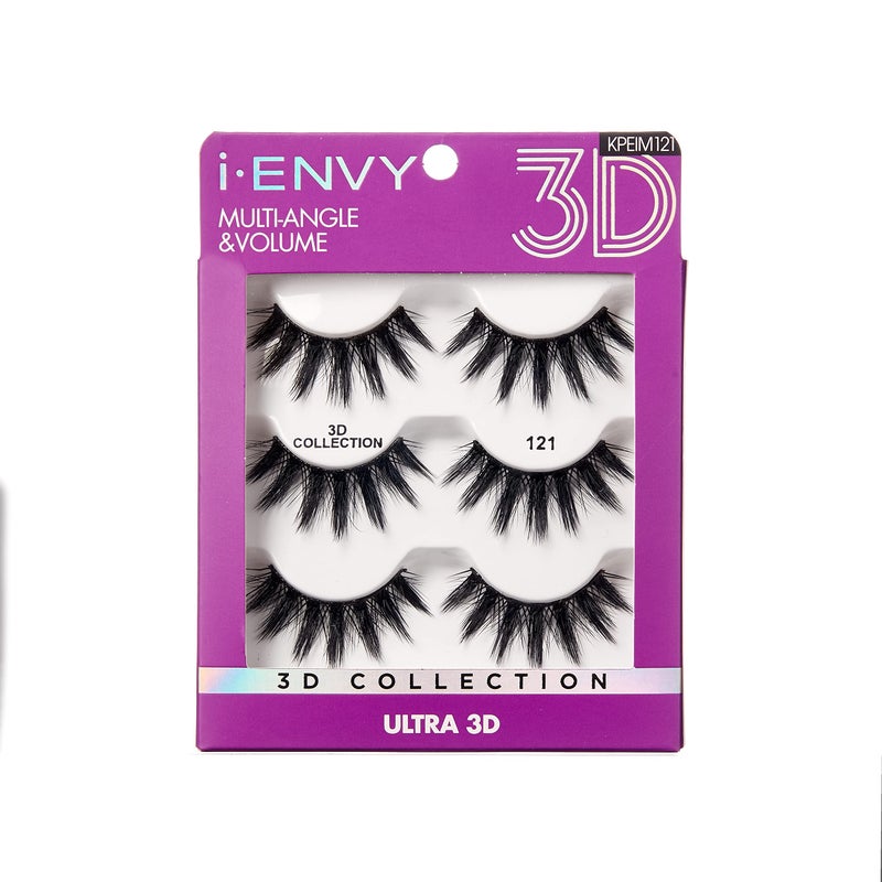iEnvy False Eyelashes 3 Pairs Fluffy and Natural Multiangle and Volume Faux Mink Lashes 21