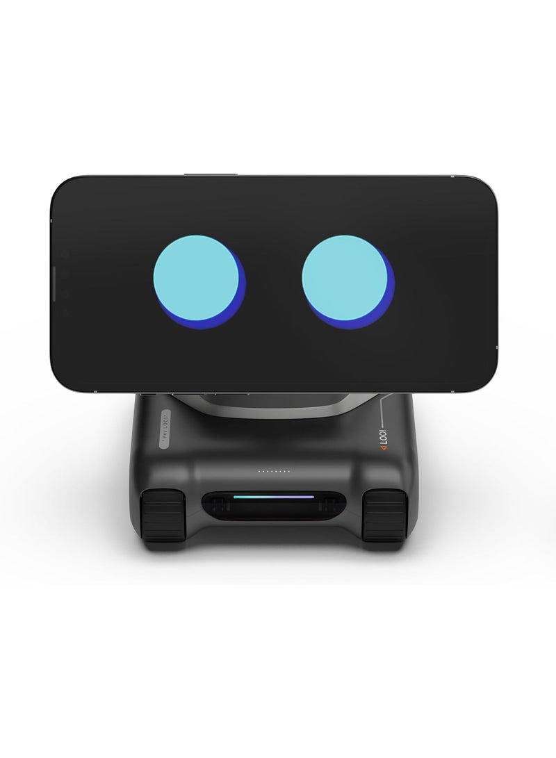 تانجبل فطور   روبوت TangibleFuture LOOI - أسود فضائي - رفيق مكتبي يعمل بالذكاء الاصطناعي مع تفاعل صوتي ChatGPT، الذاكرة، الشخصية، التعرف على الحركة والوجه، دعم عاطفي، وشحن لاسلكي بقوة 10 واط - Image 3