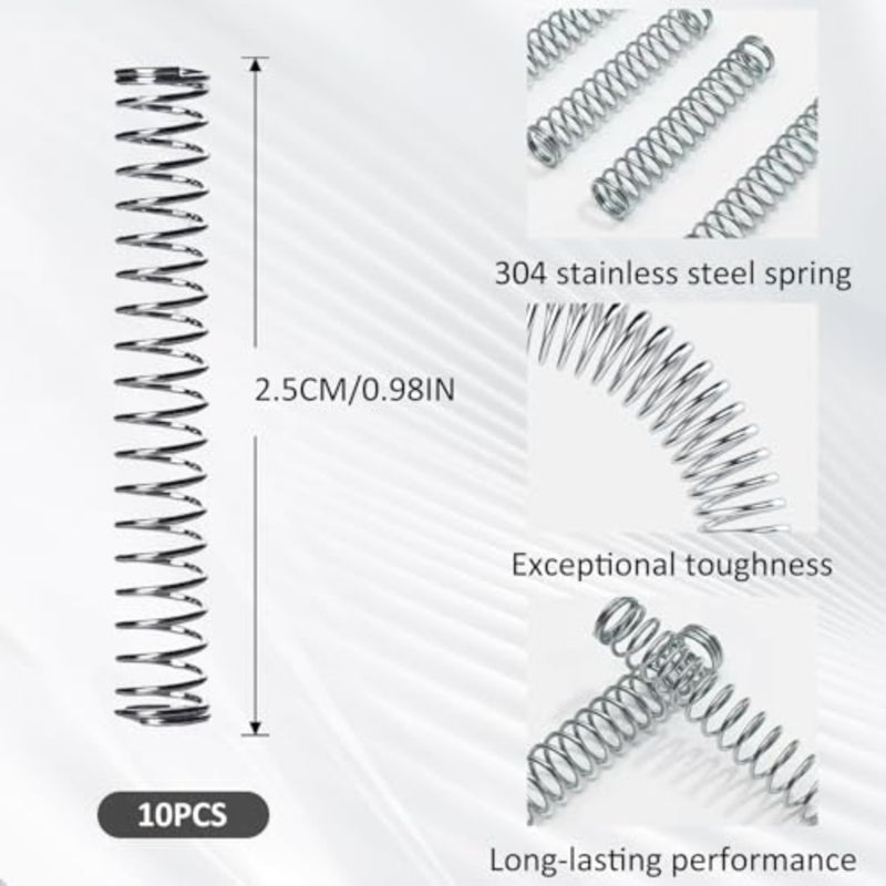 SYNTHORA 10 قطع نوابض 0.5 × 3 مم، نوابض ملفوفة صغيرة من الفولاذ المقاوم للصدأ 304 للمشاريع التي تصنعها بنفسك، والإلكترونيات، والسيارات، والأدوات، والإصلاحات المنزلية - Image 2