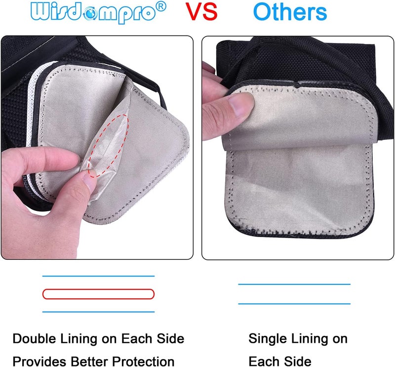 Wisdompro RFID Key FOB Protector for Car Key Signal Blocking, WP4697 Faraday Bag for Anti-Hacking, Anti-Theft Pouch - Image 4