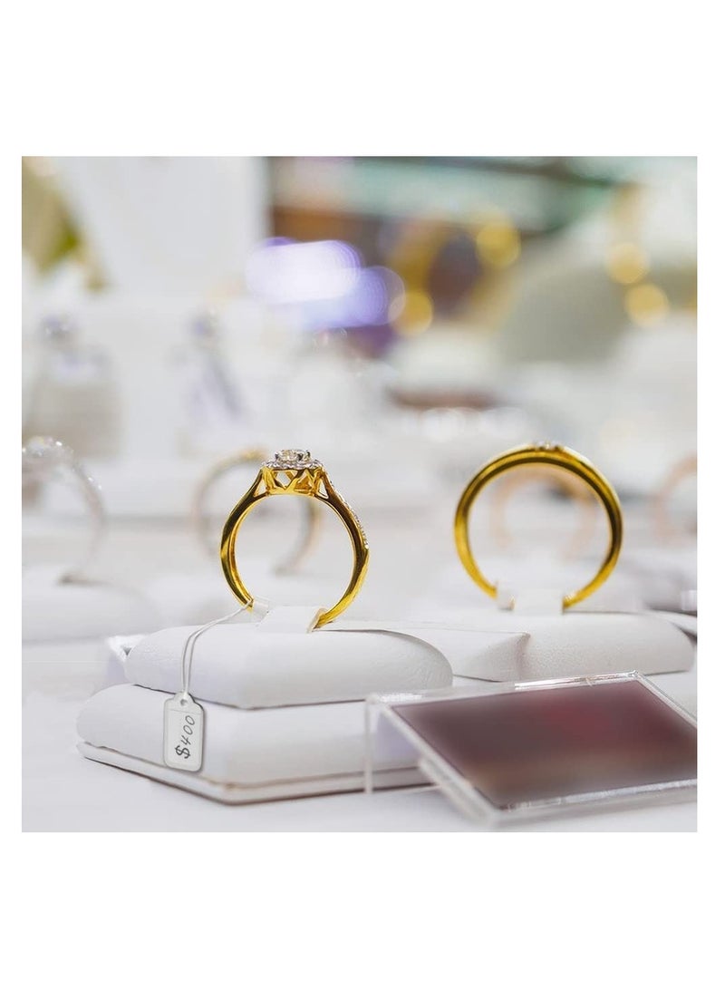 SOLARAE Jewelry Price Tags, 500Pcs White Clothing Price Tags, Tag Card Writable, Plastic Paper Material with Rope - Image 3