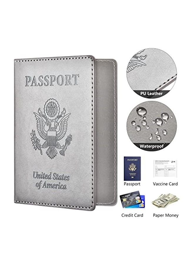 We Happy Travel Passport ID Card Wallet Holder Cover RFID Blocking Leather Purse Case USA  - Image 4