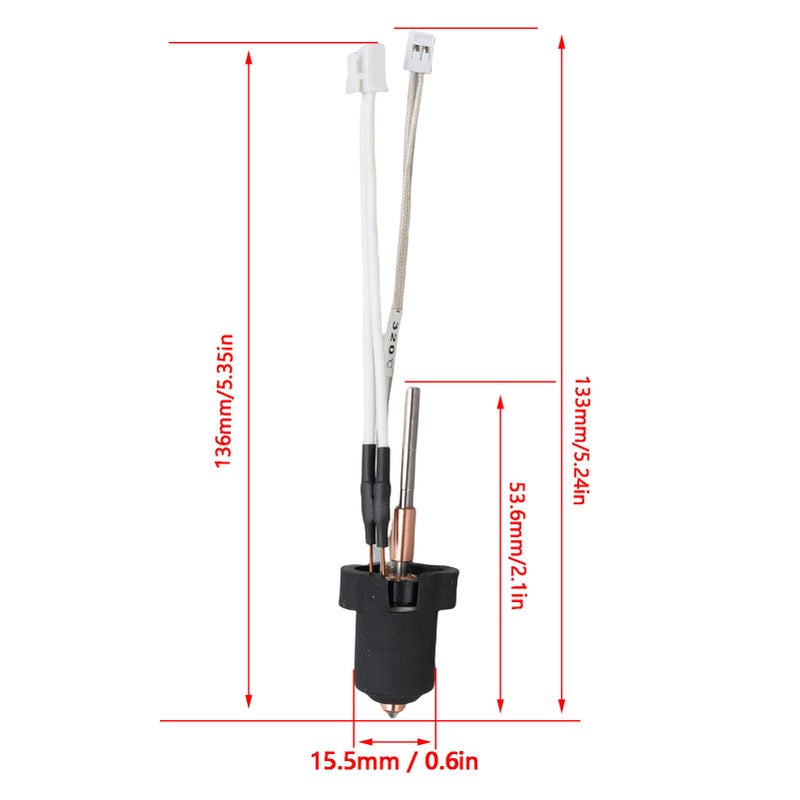 60W Ceramic Hotend Kit Quick Swap Nozzle 0 4mm For 3D Printer Replacement - Image 3