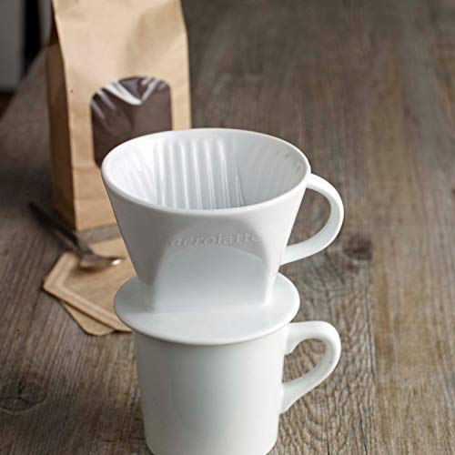 Aerolatte Pour Over Coffee Dripper Reusable Filter Cone Brewer, Number 2-Size, Brews 2 to 6-Cups - Image 3