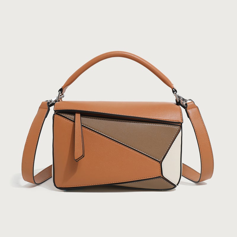 Niche Geometric Bag Stitching Women'S Bag Crossbody Portable Large Bag Pillow Bag Fashionable Shoulder Bag - Image 1