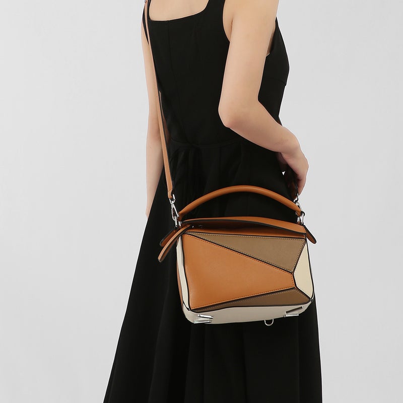 Niche Geometric Bag Stitching Women'S Bag Crossbody Portable Large Bag Pillow Bag Fashionable Shoulder Bag - Image 4