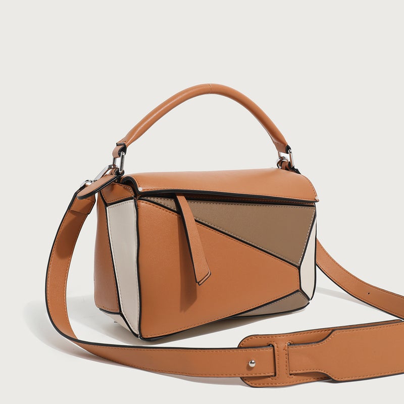 Niche Geometric Bag Stitching Women'S Bag Crossbody Portable Large Bag Pillow Bag Fashionable Shoulder Bag - Image 5