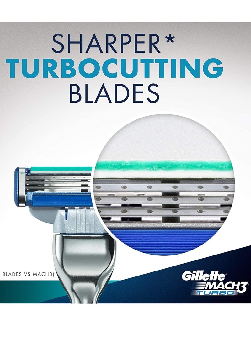 شفرات إعادة تعبئة 3D لماكينة حلاقة ماك 3 تربو من جيليت، عبوة تحتوي على قطعتين - Image 2
