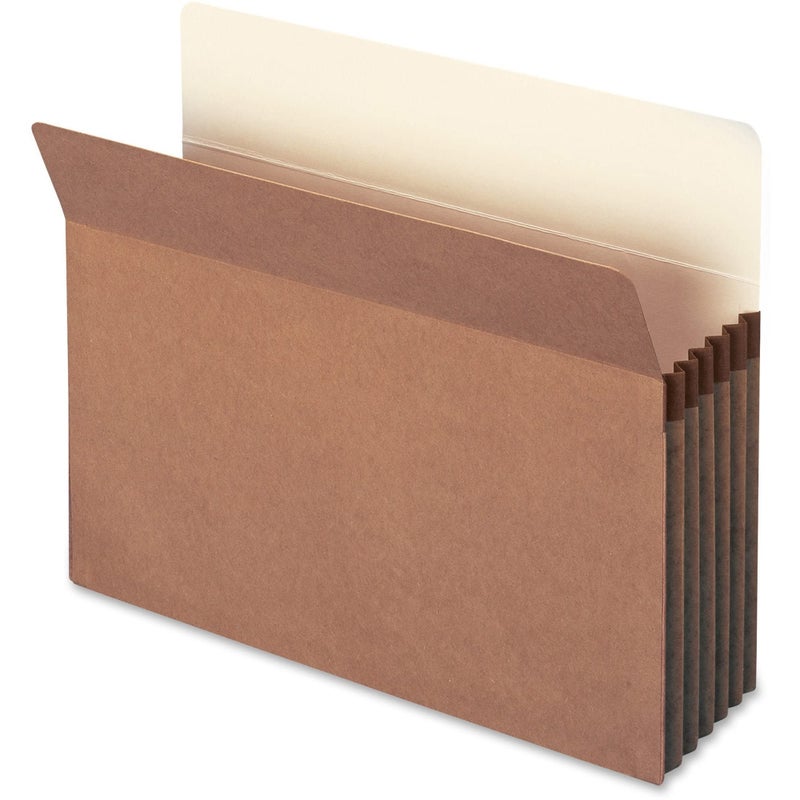 Smead 100% Recycled File Pocket, Straight-Cut Tab, 5-1/4" Expansion, Letter Size, Redrope, 10 per Box (73206) - Image 4