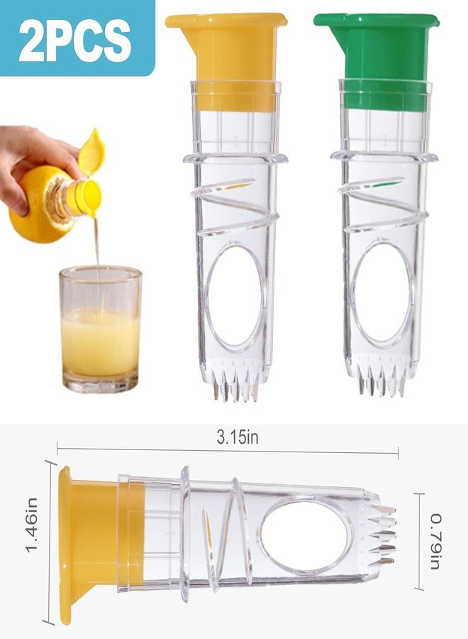 CoguZed 2 Pack Manual Screw-In Lemon & Lime Juicer – Mini Portable Citrus Squeezer with Lid for Fresh Juice Extraction - Image 2