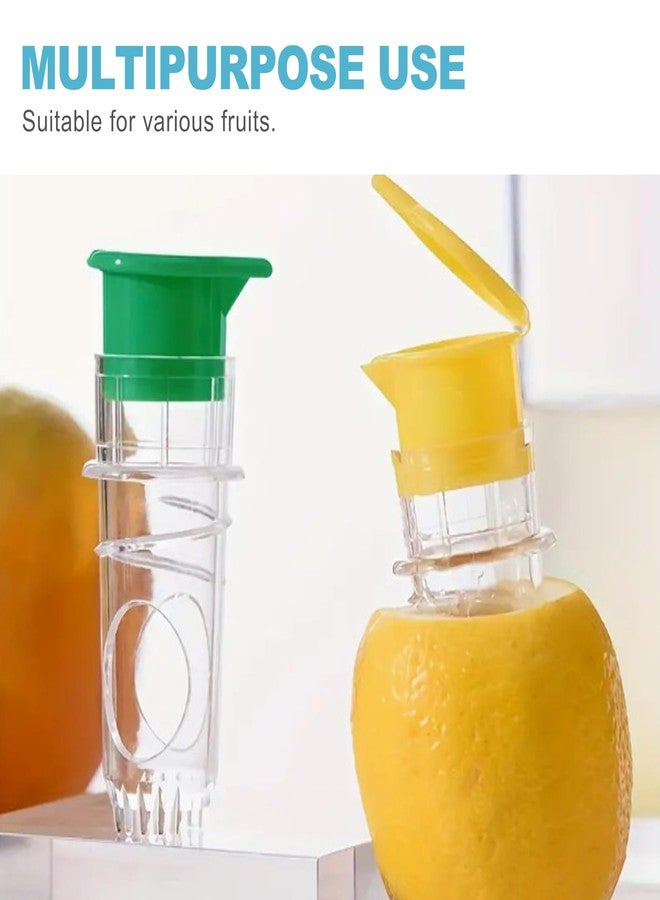 CoguZed 2 Pack Manual Screw-In Lemon & Lime Juicer – Mini Portable Citrus Squeezer with Lid for Fresh Juice Extraction - Image 4