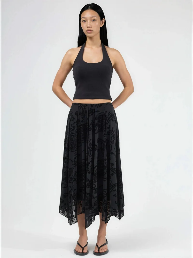 Busem BUSEM Patterned Asymmetrical Maxi Skirt