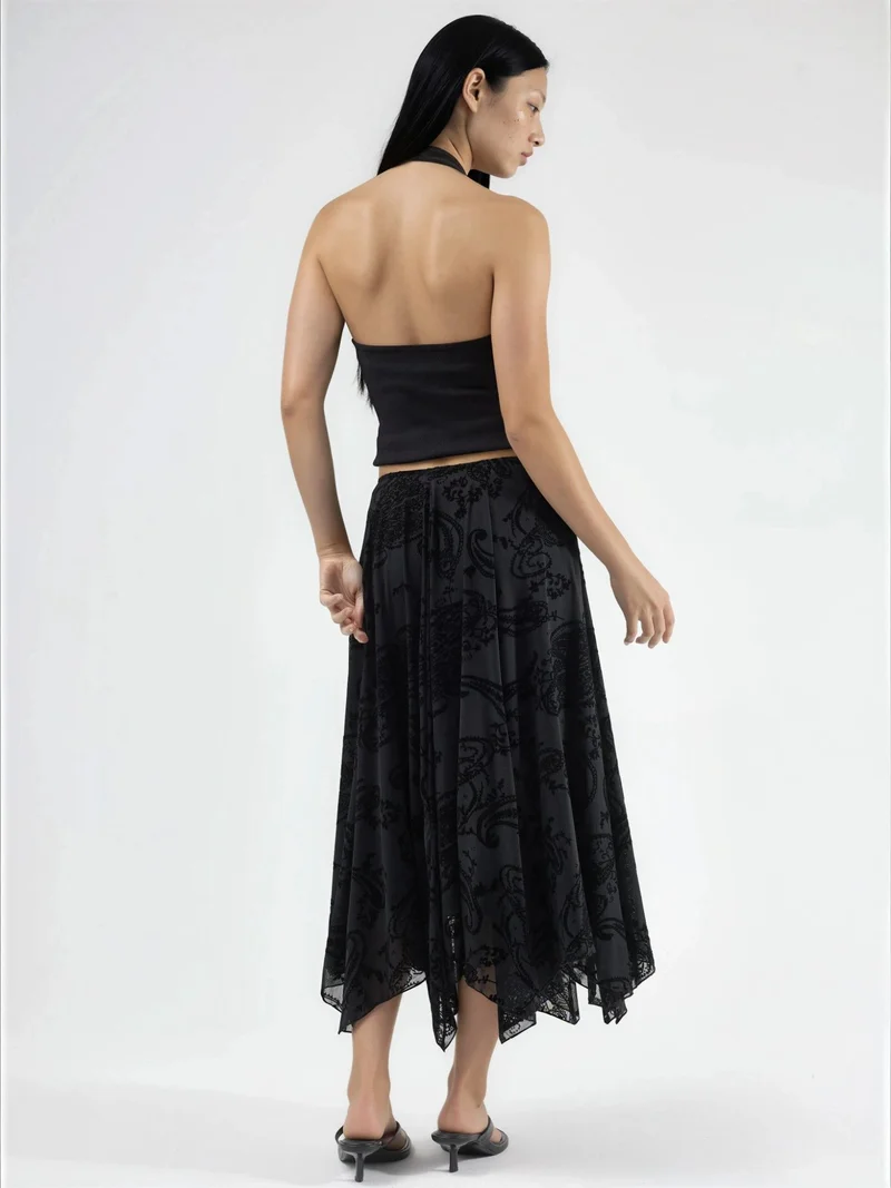 Busem BUSEM Patterned Asymmetrical Maxi Skirt