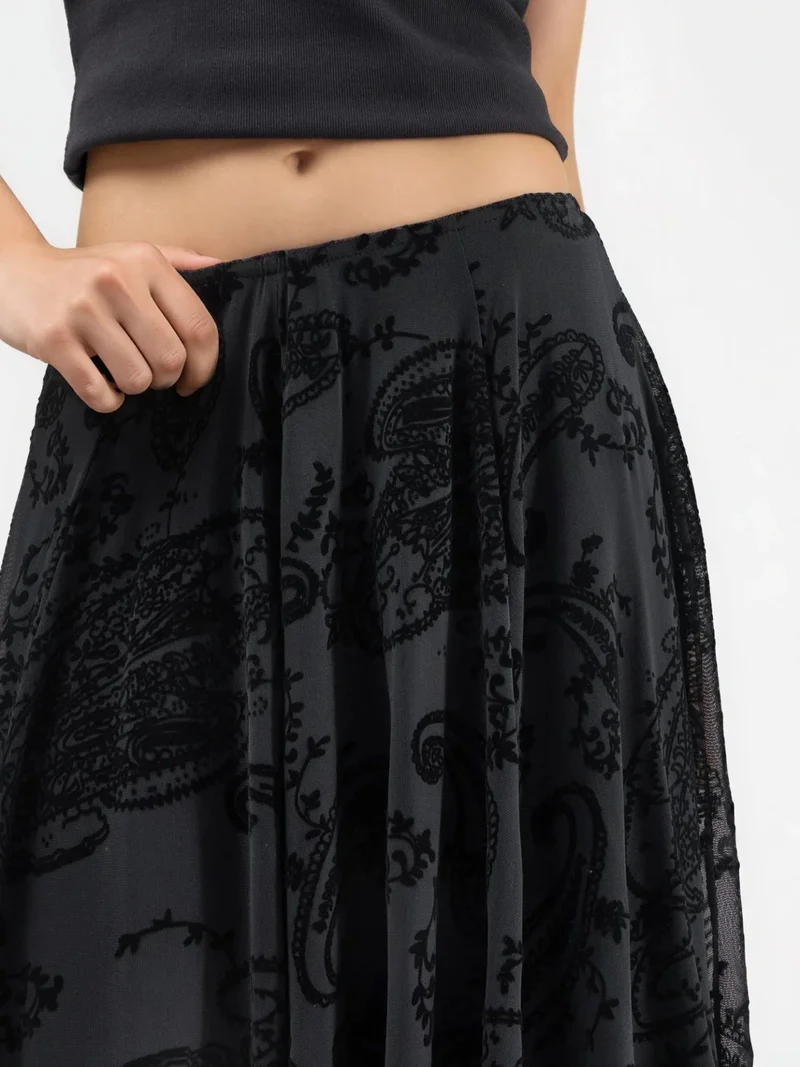 Busem BUSEM Patterned Asymmetrical Maxi Skirt