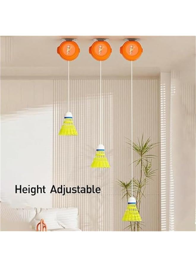 HOOKOR Badminton Self Training Tool,Badminton Self Practice Trainer Aid Badminton Single-Player Rebound Trainer Portable Badminton Set for Indoor Sports Activities 6 Balls + 1 Trainer  - Image 2