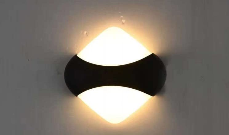 FILLISKA Acrylic LED Wall Light, 12 Watt, Indoor/Outdoor, Warm White, IP-65 Rated, Black (Black Sober-609) - Image 1