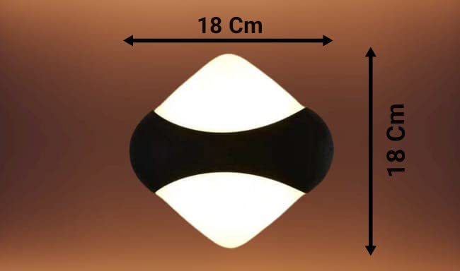 FILLISKA Acrylic LED Wall Light, 12 Watt, Indoor/Outdoor, Warm White, IP-65 Rated, Black (Black Sober-609) - Image 3