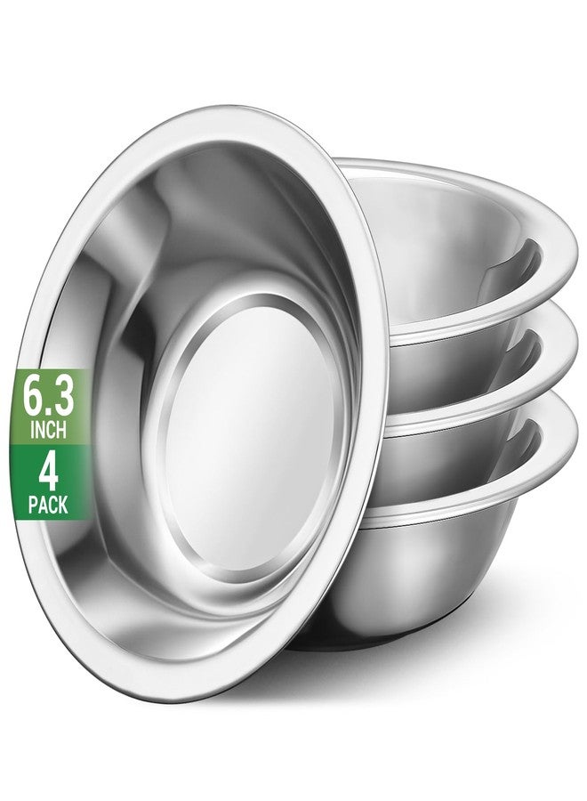 Offiper 304(18/8) Stainless Steel Mixing Bowls for Kitchen, 4 Pack 6.3" 13.67 fl.oz Metal Mixing Bowls Set Stackable for Baking Serving Cooking Food Prep Storage Dishwasher Safe Lightweight - Image 2