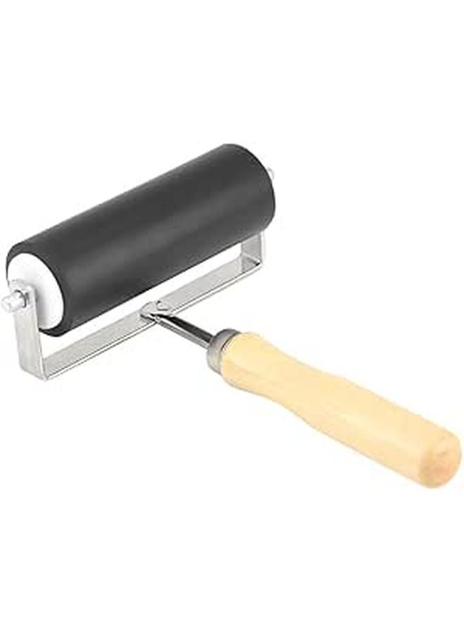 Hard Rubber Brayer Roller Print Brush Ink Roller Tool for Art Craft Oil Painting - Image 1