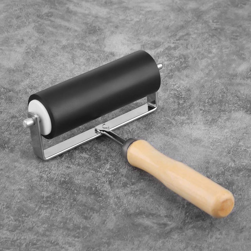 Hard Rubber Brayer Roller Print Brush Ink Roller Tool for Art Craft Oil Painting - Image 4