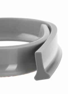 SYOSI Collapsible Threshold Water Dam, Self-Adhesive Shower Barrier Bathroom And Kitchen Water Stopper, Home Water Retention System, Waterproof Water Flow Block Seal Strip (Gray), 1.4M  - Image 1