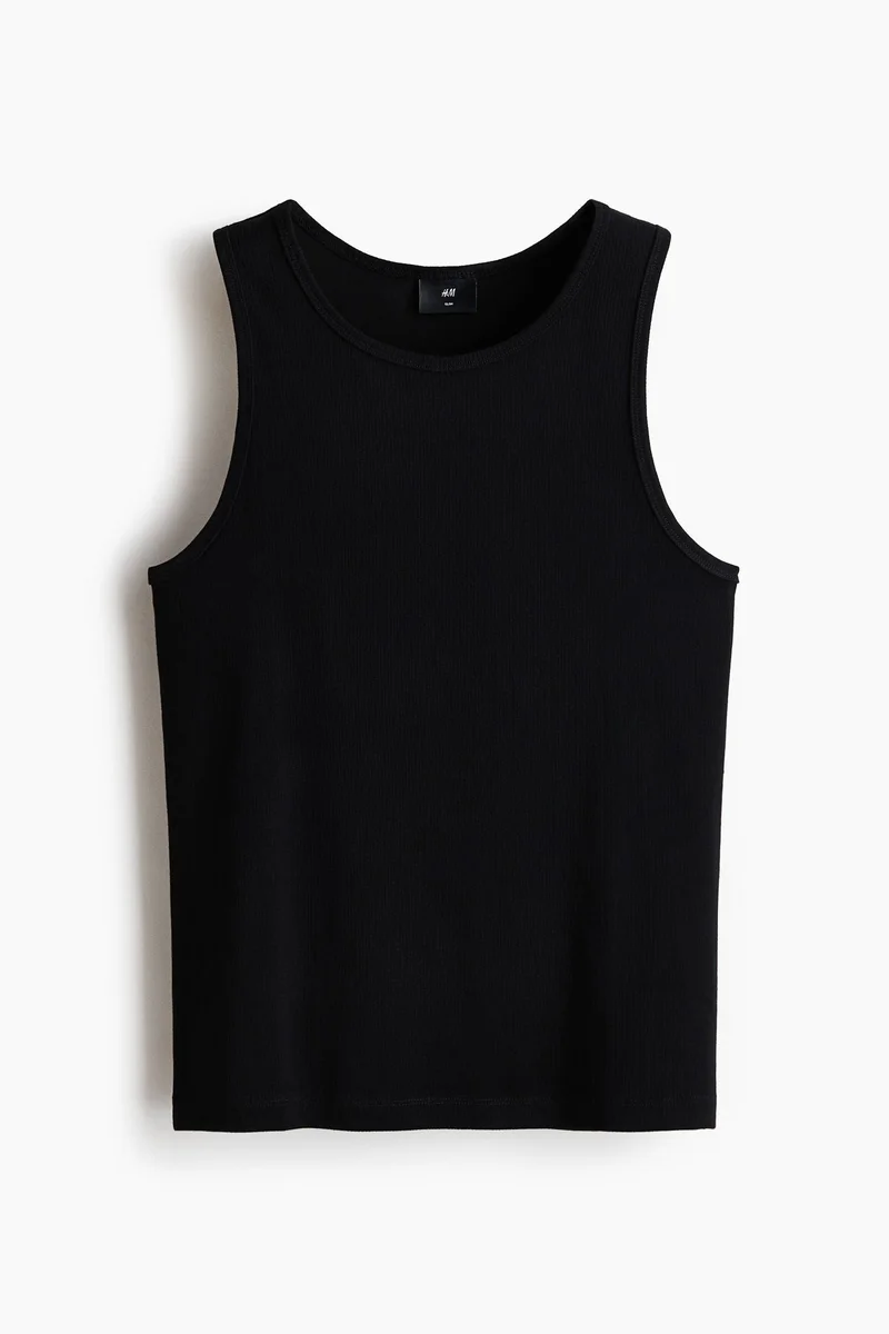 H&M  Slim Fit Ribbed vest top for Men | Best Price UAE