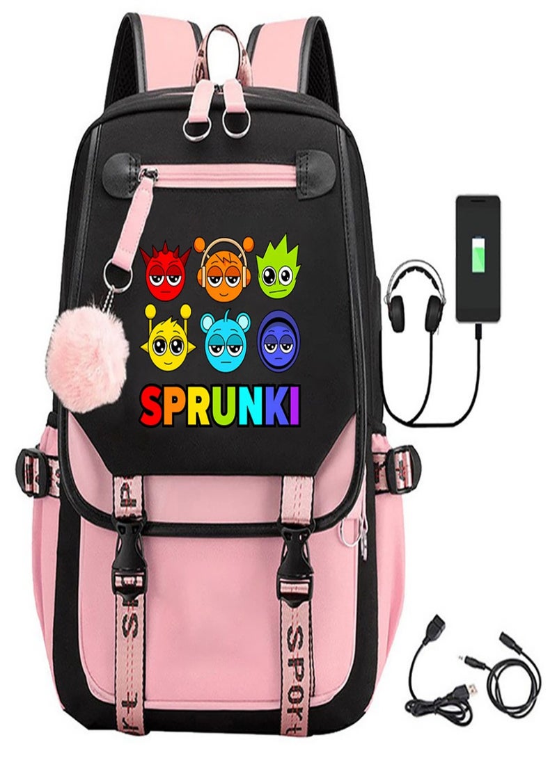 â€ŒSprunkiâ€Œ Children Bag Sackpack Backpack Laptop Sports Bags Fashion for Women Girls Kids