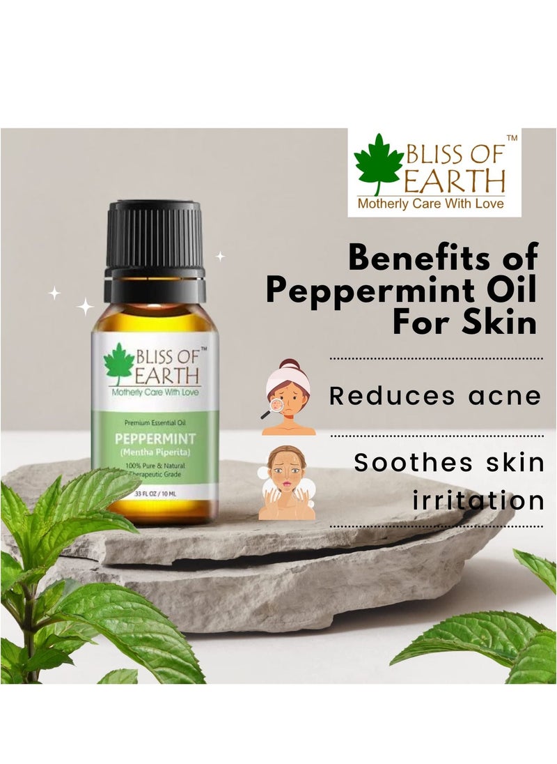 BLISS OF EARTH Bliss of earth Premium Tea Tree Sweet Orange Peppermint Organic Essential Oil Pure Natural Therapeutic Grade Combo 10ml Pack of 3  - Image 5