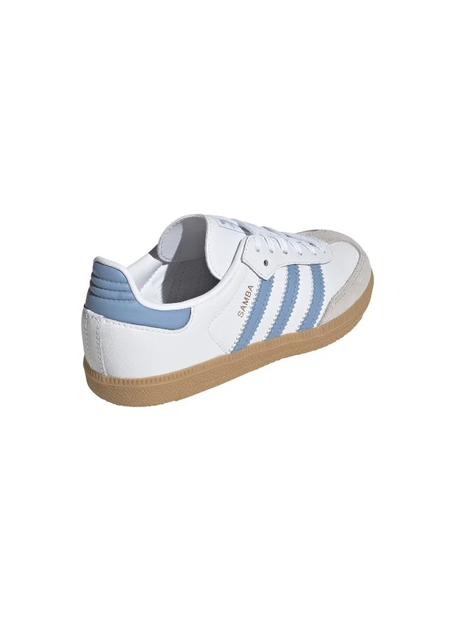 adidas أديداس سامبا OG C أبيض سنيكرز كاجوال للأطفال أولاد وبنات مقاس 2.5
