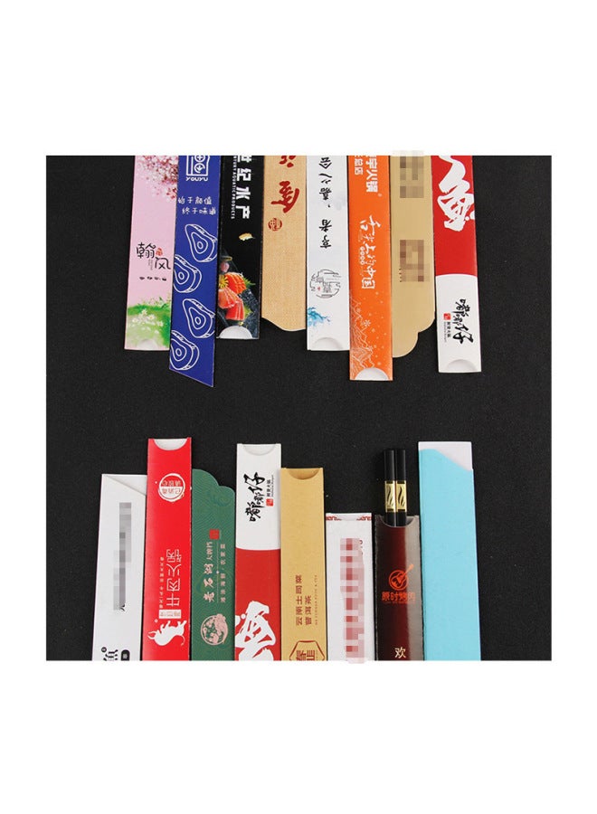 Factory Customized Sanitary Disposable Chopsticks Cover Kraft Paper Copper Plate Paper Gilding LOGO Creative Color Printing-Colors:3x 25 Coated With 1,000 - Image 4