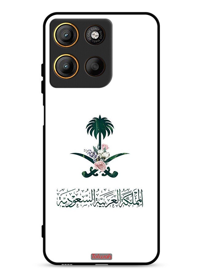 Tolwak Motorola Moto G15 Protective Case Cover Kingdom Of Saudi Arabia Sign Of Flowers