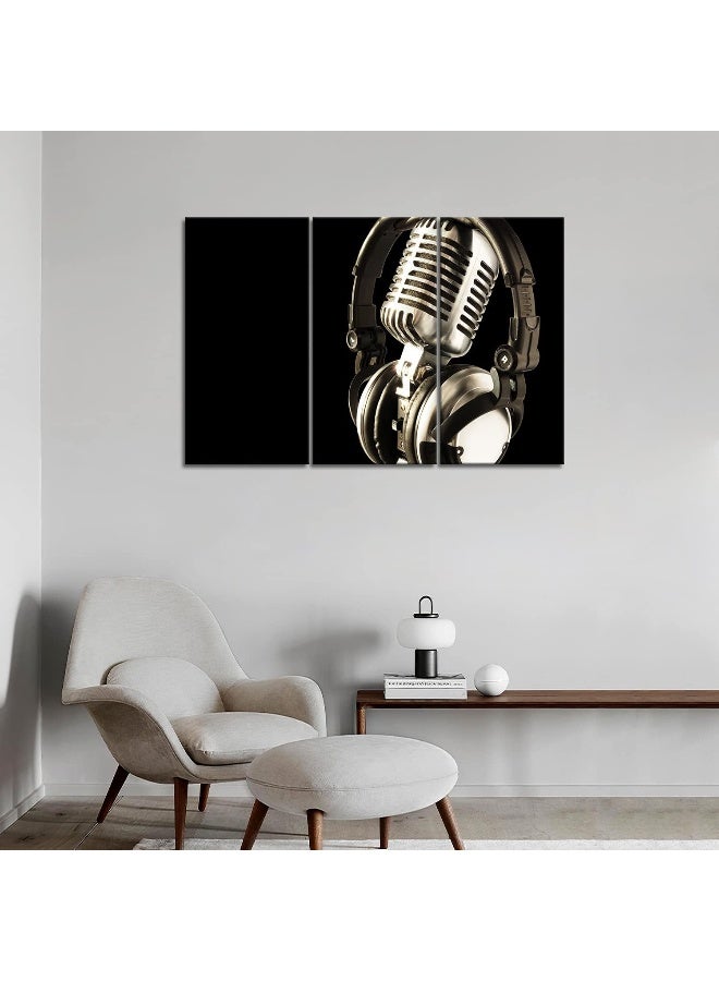 Home Trove Headphone And Microphone Hangs On It Wall Art Painting The Picture Print On Canvas Music Pictures For Home Decor Decoration Gift - Image 5