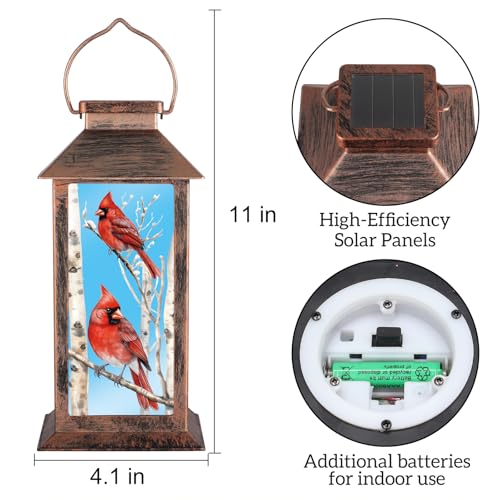 Pawatee Solar Lanterns for Garden Decor, Waterproof Design Solar LED Hanging Lights for Yard, Patio, Lawn, and Porch, Gifts for Mom, Grandma(Tree Trunk) - Image 3