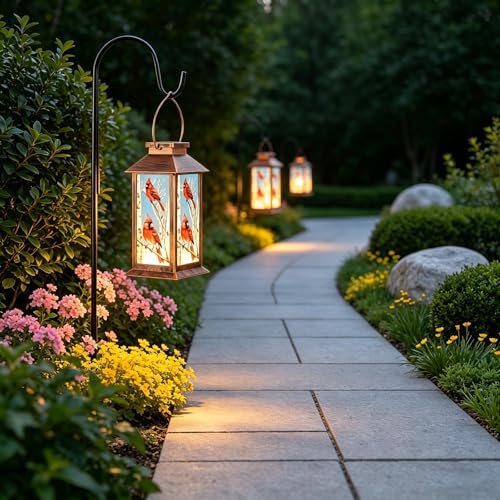 Pawatee Solar Lanterns for Garden Decor, Waterproof Design Solar LED Hanging Lights for Yard, Patio, Lawn, and Porch, Gifts for Mom, Grandma(Tree Trunk) - Image 5