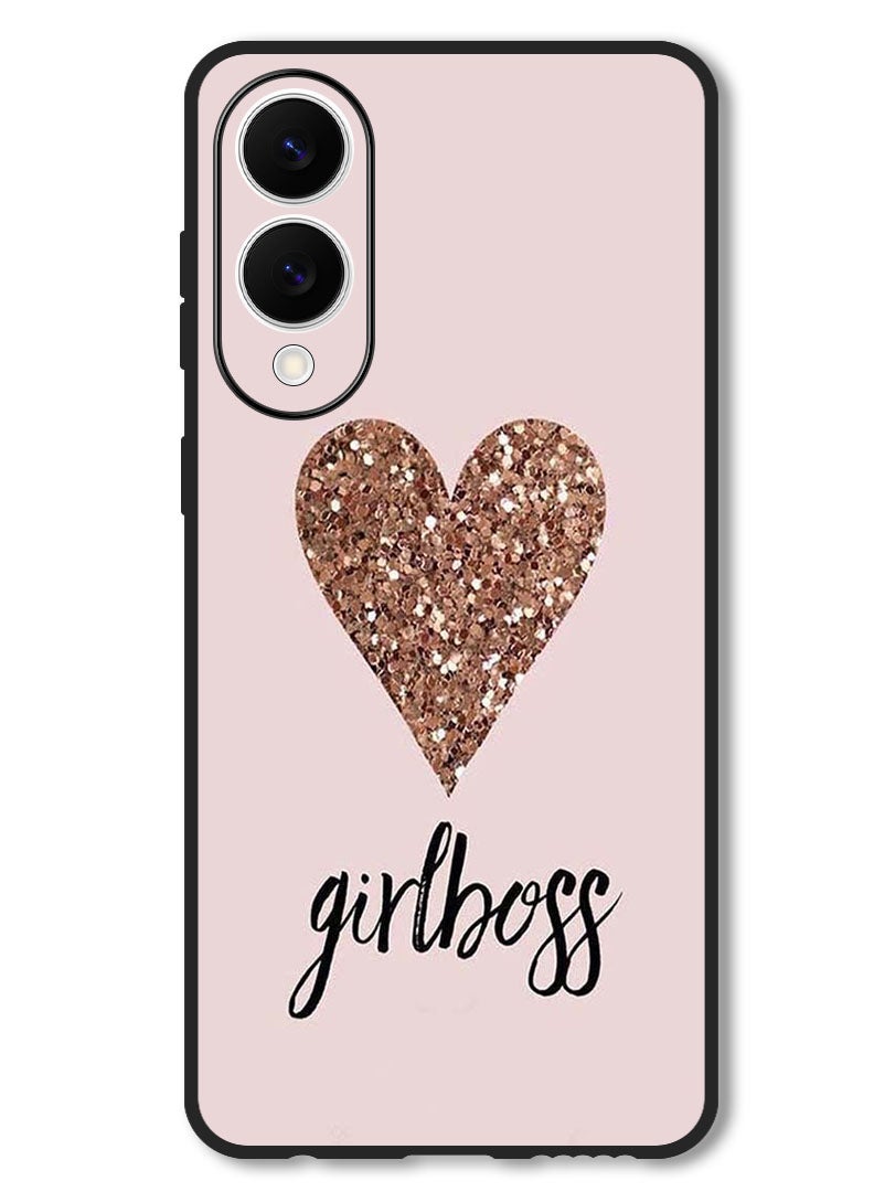 Theodor Case Compatible with Samsung Galaxy S25 Edge 6.7 Inch Protection Shockproof Bumper Cover Girls Boss & Heart - Image 1