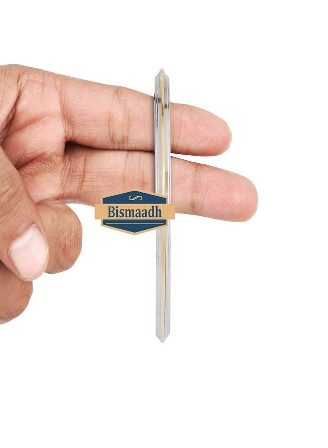 بسماد سوار كادا من الفولاذ المقاوم للصدأ، بتصميم سيخي بنجابي، من ماركة BISMAADH، للرجال والنساء، بسماكة 5 مم وطول 6.1 سم. - Image 2