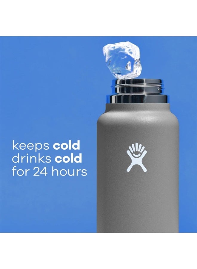 Hydro Flask 32 oz Wide Mouth Straw Lid Stone  - Image 4