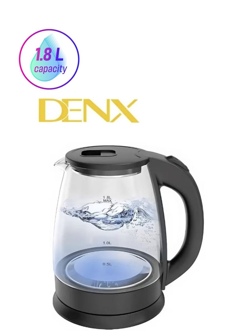 Denx Glass Electric Kettle Capacity 1.8 liters 1500 watts - Image 2