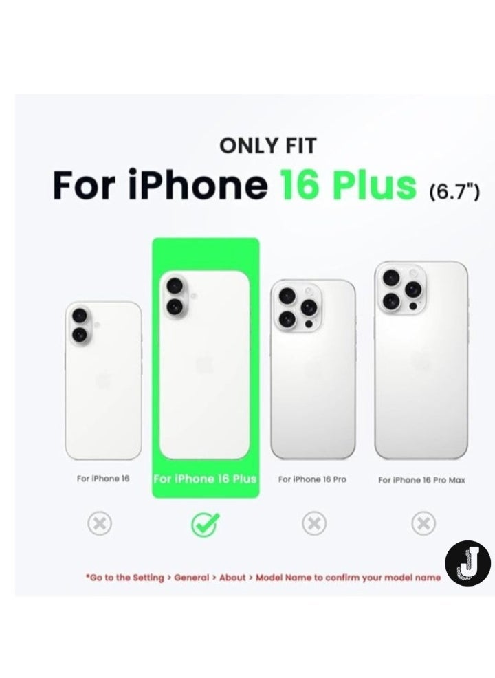 JAJEEK "Premium Soft Liquid Silicone Case for iPhone 16 Plus – Silky Soft Touch Full-Body Protective Bumper (Black)" - Image 2