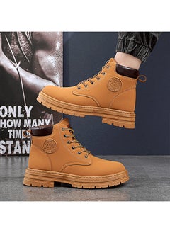 Beauenty Women's Ankle Boots Ladies Combat Ankle Winter Warm Soft Casual Shoes Women High Top Leather Martin Boots Women Low Heel Lace Up Outdoor Trekking Hiking Work Boots  - Image 3