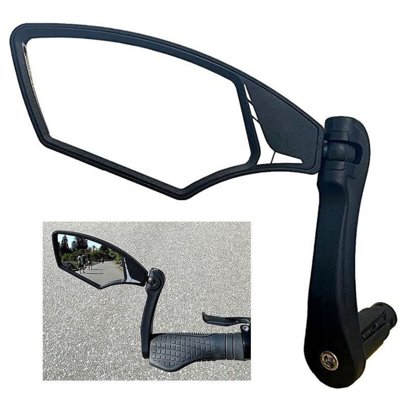 Hafny NEW Bar End Bike Mirror HD Automotive Grade Glass Lens Shatterproof Adjustable Cycle Mirror EBike Mirrors HFM900LSFR04