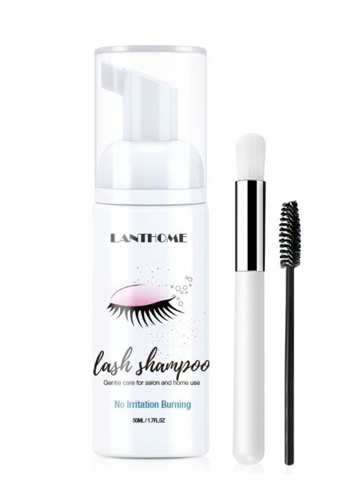 Lanthome Lash Shampoo 50ml Eyelash Extension Shampoo, Remove Makeup Residue & Mascara, Gentle Deep Cleansing and No Irritating or Burning for Eyelash Extension Foam - Perfect for Salon Use and Home Care - Image 2