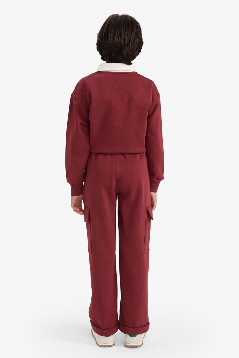 ديفاكتو بنطلون سويت بانتس اولادي كارجو قصة فضفاضة بجيب - Image 4