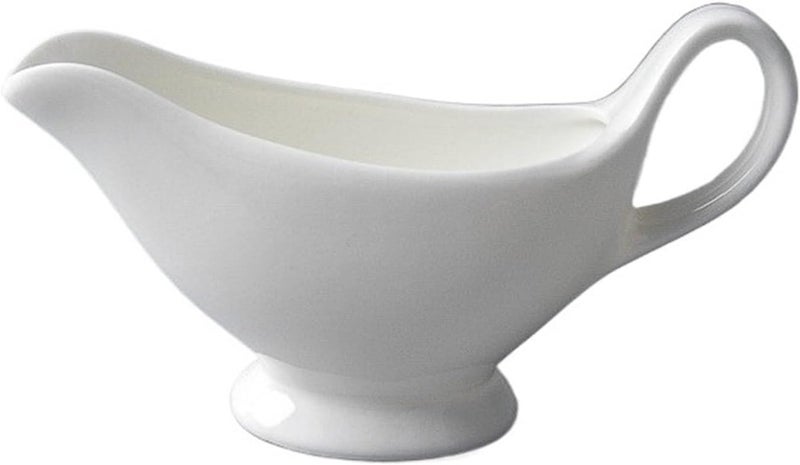 Gravy Boat White Sauce Boat Porcelain Gravy Boat for Hotel Restaurant Ceramic Tableware Milk Jug Milk Pitcher Gravy Jug(180ml) - Image 1
