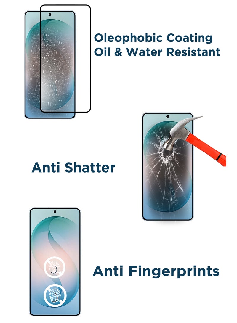 BYTER For Samsung Galaxy S26 - Tempered Glass Screen Protector - Advanced Border-Less Full Edge to Edge ,Shatterproof , High Responsiveness , Higher Transparency , Quick to Install ,Anti-scratch and Bubble-free Screen Protector - Image 3